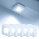 Kit 10 Spot Beiral Led Incluso de teto 6500k Branco Frio Bivolt Quadrado Branco ALUT000673-10 Alut
