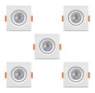 Kit 10 Spot Cob Direcionável Quadrado 5w Bivolt Teto Branco Quente Kit 10 Spot Cob Direcionável Quadrado 5w Bivolt Teto Branco Quente
