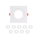 Kit 10 Spot De Embutir Quadrado Plano Direcionavel Mr16 Brc Opus