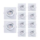 Kit 10 Spot de Led Embutir Alltop Par20 Quadrado 7W Bivolt Taschibra Kit 10 Spot de Led Embutir Alltop Par20 Quadrado 7W Bivolt Taschibra