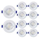 Kit 10 Spot De Led Embutir Slim Mr11 Redondo 3w Bivolt 3000k Quente