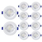 Kit 10 Spot de Led Embutir Slim PAR20 Redondo 8W Bivolt