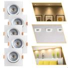 Kit 10 Spot De Led Quadrado Branco Embutido 5w Teto Bivolt Kit 10 Spot De Led Quadrado Branco Embutido 5w Teto Bivolt