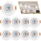 Kit 10 Spot De Led Redondo Branco Embutido 3w Teto Bivolt Branco Frio 6000k