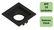 Kit 10 Spot Embutido Recuado Dicróica MR16 Para Teto Direcionável Moon Preto Kit 10 Spot Embutido Recuado Dicróica MR16 Para Teto Direcionável Moon Preto