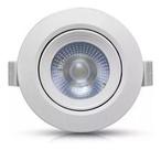 Kit 10 Spot Led Cob 7w Dicróica Direcionável Redondo Embutir 6000k bivolt