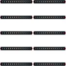 Kit 10 spot led downlight embutir 30w 15 leds 3000k branco quente preto embuled