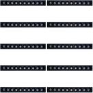 Kit 10 spot led downlight sobrepor 20w 10 leds 3000k branco quente preto embuled