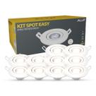 Kit 10 Spot Led Embutir 7w 4000k Branco Neutro 110v/220v Bivolt Redondo Branco Cod: ALUT000606 Alut