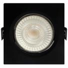 KIT 10 SPOT LED PRETO QUADRADO DIRECIONAVEL EMBUTIR 5W BRANCO QUENTE 3000k BIV GALAXY
