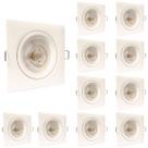 Kit 10 Spot Led Quadrado Direcional 12W Branco Frio 6500k Bivolt - Iluminação Moderna e Econômica Kit 10 Spot Led Quadrado Direcional 12W Branco Frio 6500k Bivolt - Iluminação Moderna e Econômica