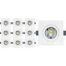 KIT 10 SPOT LED QUADRADO DIRECIONAVEL EMBUTIR 7W BRANCO NEUTRO 4000k BIVOLT GALAXY KIT 10 SPOT LED QUADRADO DIRECIONAVEL EMBUTIR 7W BRANCO NEUTRO 4000k BIVOLT GALAXY