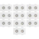 KIT 10 SPOT LED QUADRADO DUPLO DIRECIONAVEL EMBUTIR 10W 4000k CORPO BRANCO EMBULED KIT 10 SPOT LED QUADRADO DUPLO DIRECIONAVEL EMBUTIR 10W 4000k CORPO BRANCO EMBULED