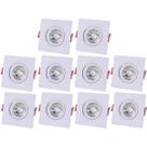 Kit 10 Spot LED Quadrado Embutir 3W 6500K Luz Branca
