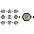 KIT 10 SPOT LED REDONDO DIRECIONAVEL EMBUTIR 36W 3000k ALUMINIO BRANCO EMBULED