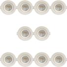 KIT 10 SPOT LED REDONDO DIRECIONAVEL EMBUTIR 5W BRANCO QUENTE 3000k BIV EMBULED KIT 10 SPOT LED REDONDO DIRECIONAVEL EMBUTIR 5W BRANCO QUENTE 3000k BIV EMBULED