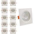 Kit 10 spot led teto embutir quadrado 7w Kit 10 spot led teto embutir quadrado 7w
