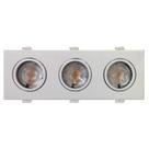 KIT 10 SPOT LED TRIPLO DIRECIONAVEL EMBUTIR 15W 4000k BRANCO NEUTRO GALAXY