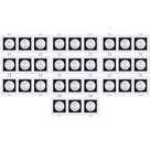 Kit 10 spot led triplo direcionavel recuado embutir branco e preto 15w branco quente 3000k galaxy
