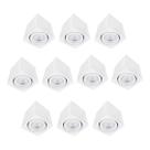 Kit 10 Spot Quadrado Sobrepor Direcionável GU10 Dicroica 7cm