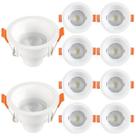 Kit 10 Spot Redondo Led 6W Recuado Embutir MR16 Branco 6500K Branco Frio Bivolt Kit 10 Spot Redondo Led 6W Recuado Embutir MR16 Branco 6500K Branco Frio Bivolt