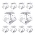 Kit 10 spot sobrepor direcionavel para 2 lampada e27 branco avant