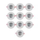 Kit 10 Spots De Embutir Led 3000K~3500K Direcionável Redondo Dicróica Bivolt 5W