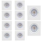 kit 10 Spots Led Embutir Quadrado 5W 6500K Luz Branca kit 10 Spots Led Embutir Quadrado 5W 6500K Luz Branca