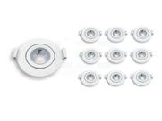 Kit 10 spots led redondo 3w 3000k bivolt - CTB Kit 10 spots led redondo 3w 3000k bivolt - CTB