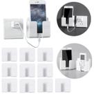 Kit 10 Suporte de Parede para Celular e Controle Remoto Prático Plástico Adesivo Sem Furadeira com Fita Dupla Face