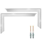 Kit 10 Suporte Mão Francesa Cantoneira Reforçada Pia Tanque Bancada 50Cm Branca