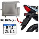 Kit 10 Suporte Protetor De Placa De Moto Padrão Novo Mercosul Universal Resistente Kit 10 Suporte Protetor De Placa De Moto Padrão Novo Mercosul Universal Resistente