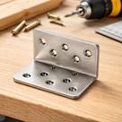 Kit 10 Suportes Canto Moveis Junta Perfil Fixador 70x38,5mm