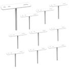 Kit 10 Suportes De Refletor Led Canhão de Luz Fachada Banner Base Estaca Jardim Iluminação