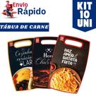 Kit 10 Tábuas de Corte de Cozinha para Legumes Comida Carne Salada Churrasco Restaurante Casa
