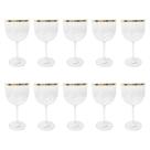 Kit 10 Taça Borda Dourada Vinho Água Licor Gin 600ml