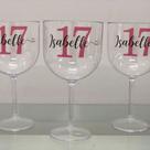 Kit 10 taças de gin personalizadas cristal aniversário