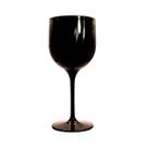 Kit 10 Taças De Vinho De Acrílico Sólido Preto 260ml p/ Eventos Festas Jantar Decoração Aniversarios