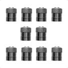 Kit 10 Tampa de Válvula para Bico Pneu Carro Moto Metal