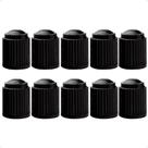 Kit 10 Tampa Tampinha Preta Para Válvula Bico Pneu Carro Moto Bike Bicicleta Plástico