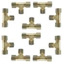 Kit 10 te tee latao compressão 5/16 anilha tubo cobre