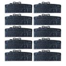 Kit 10 Teclados Multimídia Mymax Daily USB ABNT2 - Atacado