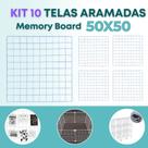 Kit 10 Telas Aramada 50x50cm Organização de Acessórios Painel Decorativo Mural Inspiração