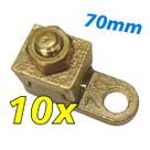 Kit 10 Terminal de Pressão Sapata Botinha para Cabo 70mm Reforçado