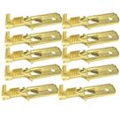 Kit 10 terminal encaixe automotivo dourado 6,3mm macho