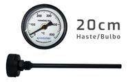 Kit 10 Termômetro Analógico 500 Graus Iglu Lenha Haste 20cm