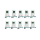 Kit 10 Termômetro Digital Alarme Temperatura Interna Externa Imã Traseiro Gravação Sensor Th-200 Portátil
