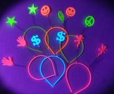 Kit 10 tiaras neon para festa balada brilham na luz negra