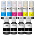Kit 10 Tintas Para Epson L4160 L4150 T504 L6171 L6161 L6191 T504