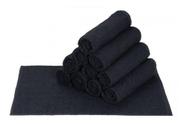 Kit 10 Toalha Manicure E Pedicure 28x45cm Salão Beleza Preta Kit 3un